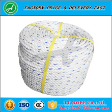 3 strands 14mm blue line twisted pp danline rope